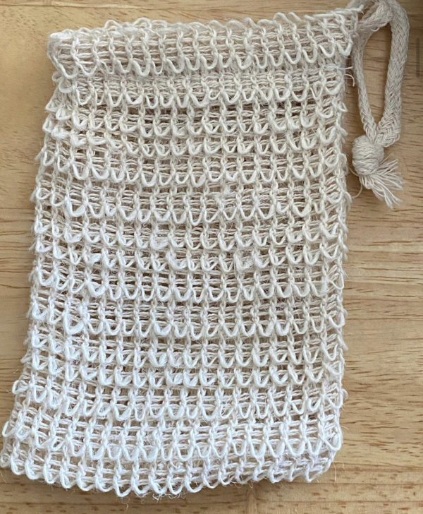 Sisal exfoliating soap saving bag