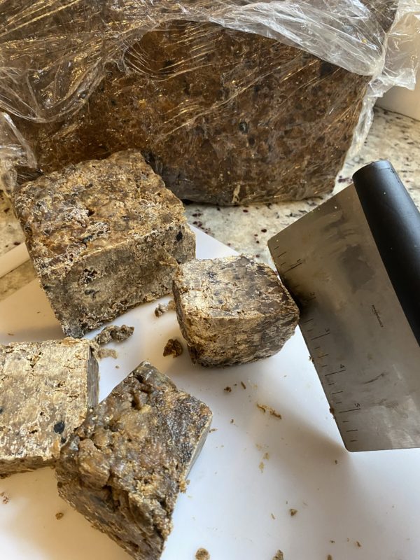 8oz Golden Radiance Whipped Raw African Black Soap w Turmeric unscented or with the rich and aromatic blend of Neroli and sandalwood - Image 3
