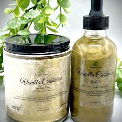 🌟 Vanilla Cashmere Luxury Duo – Body Oil + Body Butter Cream