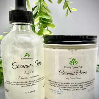 🥥 Coconut Cream and Silk Duo - Body Oil + Body Butter Cream